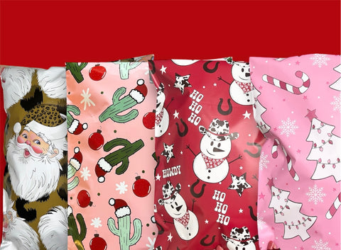 10x13 Christmas Variety Poly Mailers